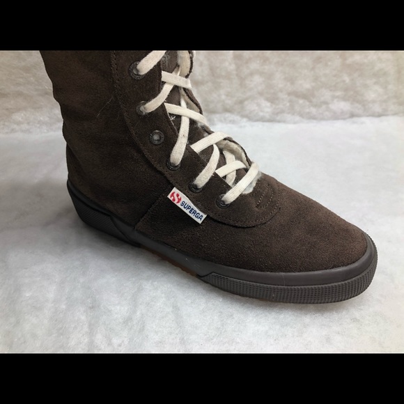Superga Suede With Faux Fur Tall Boots - Picture 9 of 12
